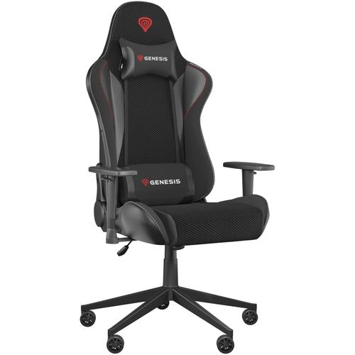Scaun Gaming Genesis NITRO 440 G2, Baza Metalica, Tesatura SensiMesh, Spatar Textil Ajustabil 150°, Perna Lombar si Gat, Max 120 kg., Roti 60mm cu Invelis CareGlide Antiscratch (Negru) - 0 | YEO