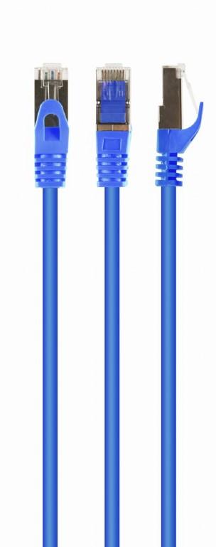 Cablu retea Gembird PP6A-LSZHCU-B-2M, patchcord RJ45 Cat. 6A, SFTP, LSZH, 2m (Albastru)