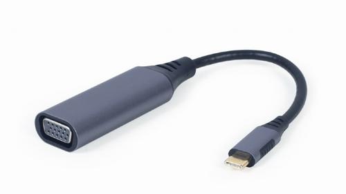 Adaptor Gembird A-USB3C-VGA-01, USB Type-C la VGA (Gri)