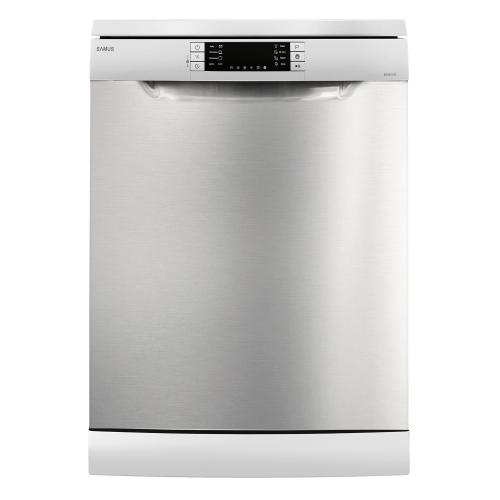 Masina de spalat vase Samus SDX614.8, 14 seturi, Latime 60 cm, 8 programe, Clasa energetica E, Afisaj electronic, Pornire intarziata (Inox/Argintiu)