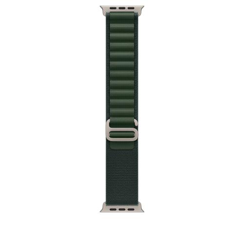 Curea Smartwatch  Apple Watch MXMU3ZM/A, pentru Watch 49mm, Alpine Loop, Small, Natural Titanium Finish (Verde)