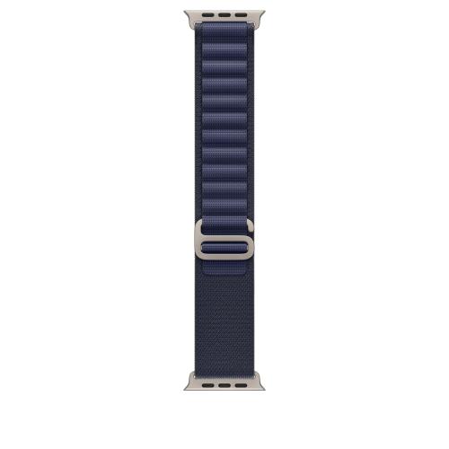 Curea Smartwatch Apple MXMY3ZM/A pentru Watch 49mm, Alpine, Loop Medium, Natural Titanium Finish (Albastru)