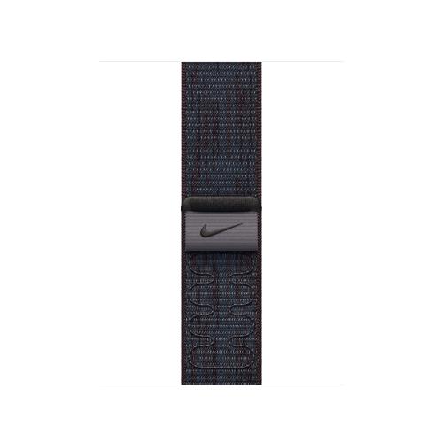 Curea Smartwatch Apple MYJA3ZM/A pentru Watch 42mm, Nike Sport Loop (Negru/Albastru)