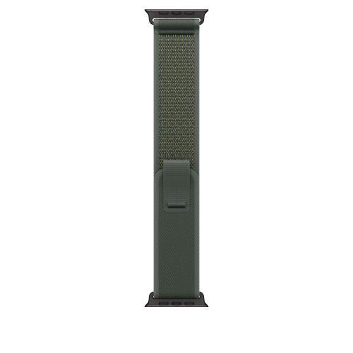 Curea Smartwatch Apple MYQ43ZM/A pentru Watch 49mmm, Trail Loop, M/L, Black Titanium Finish (Verde)