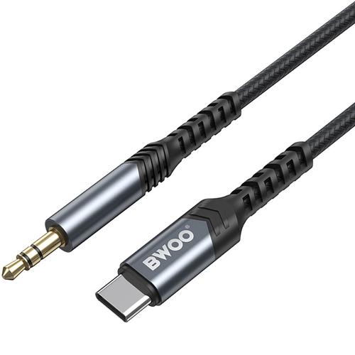 Cablu Audio BWOO BO-AUX066, USB-C - jack 3.5mm , 1.2m, Negru