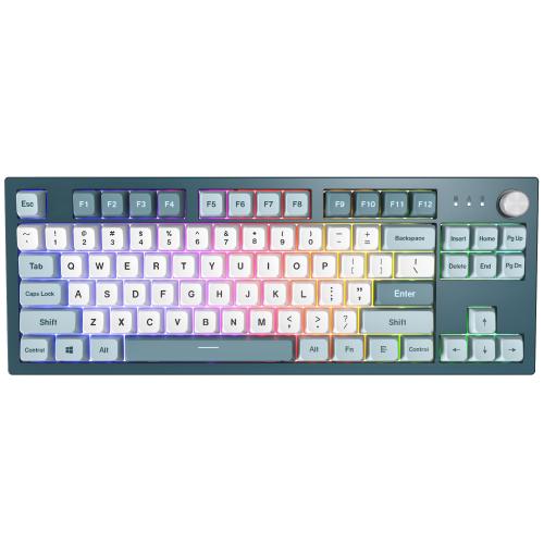 Tastatura mecanica Montech MKey TKL Freedom, Switchuri GateronG PRO 2.0 Red, Gri