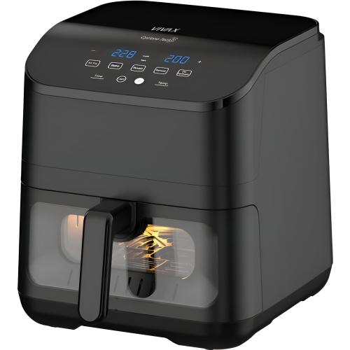 Friteuza cu aer cald Vivax DFA-617DB, 1875 W, 6L, temperatura reglabila pana la 200°C, cronometru, tava antiaderenta, protectie la supraincalzire (Negru)