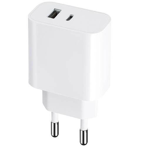 Incarcator Retea MaXlife MXTC-06, 20W, 3A, 1 x USB-A, 1 x USB-C, Alb