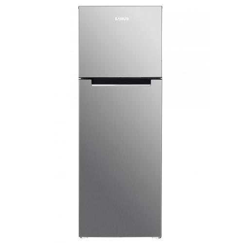 Frigider cu 2 usi Samus SX464E, 304 L, Clasa Energetica E, Dezghetare automata frigider, Termostat reglabil, H 172 cm (Inox/Argintiu)