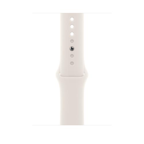 Curea Smartawtch Apple MXM73ZM/A pentru Watch 46mm, Sport Band, M/L (Alb)