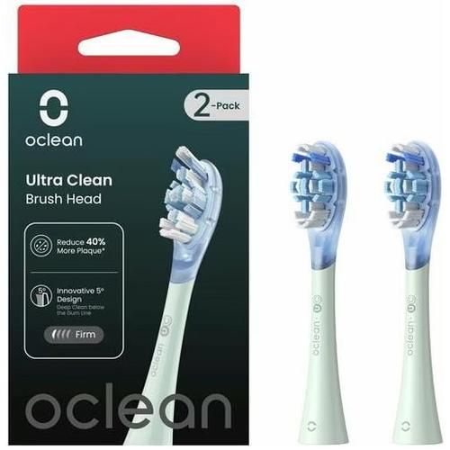 Set 2 capete periuta de dinti Oclean Ultra Clean compatibile cu toate periutele electrice Oclean, Verde
