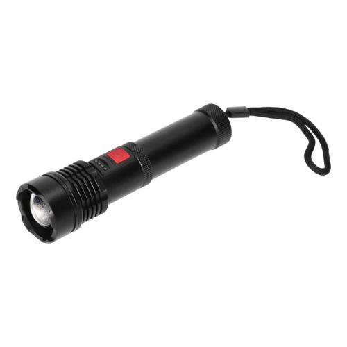 Lanterna LED tactica Virone LT-12, 12 W, zoom, baterie 2200 mAh, incarcare micro USB, Negru