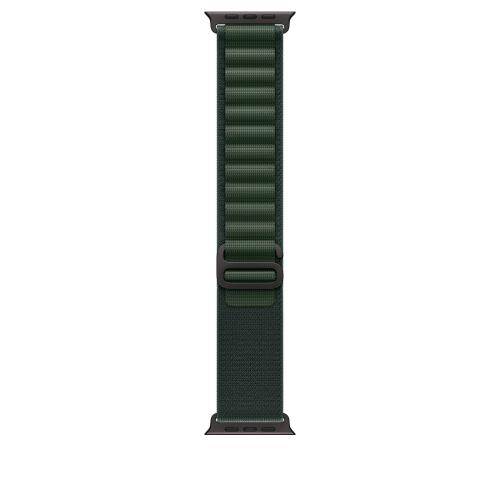 Curea Smartwatch Apple MYPT3ZM/A pentru Watch 49mm, Alpine Loop, Large, Black Titanium Finish (Verde inchis)
