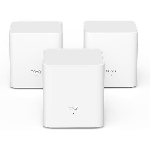 Set 3 routere wireless, Tenda, Nova MX3, WiFi 6/WLAN, 300Mbit/s-1201Mbit/s, Alb