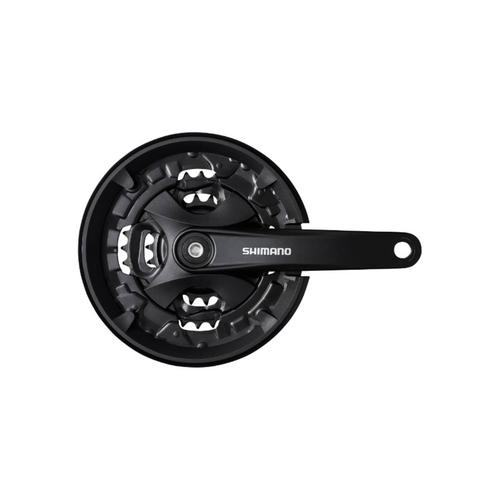 Angrenaj pedalier Shimano Altus FC-MT101, 40-30-22T, 9 Viteze, brat 170MM, Negru