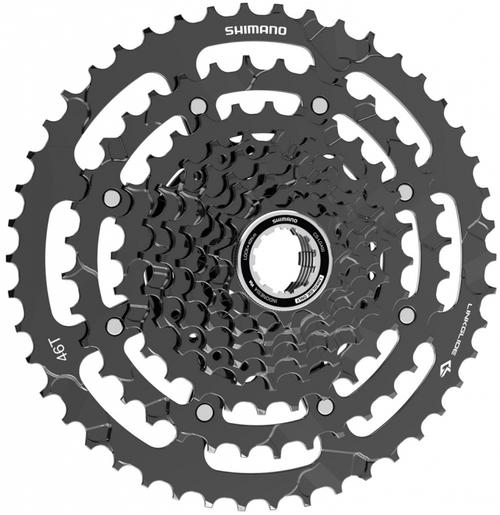 Pinioane Bicicleta Shimano Cues CS-LG400-9, 9 viteze, 11-46T, Negru