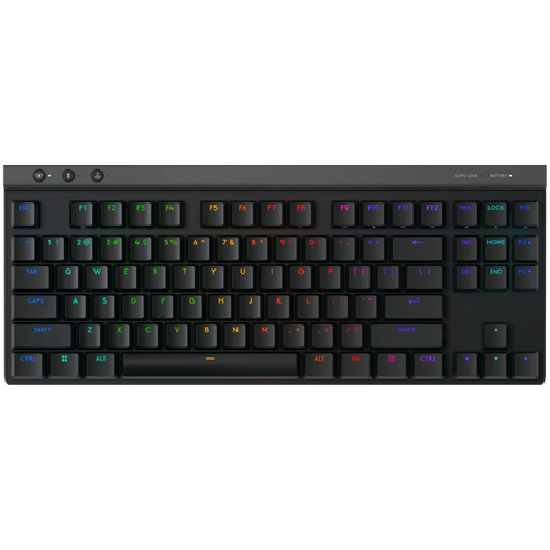 Tastatura Gaming Mecanica Logitech G515 TKL, USB, Iluminare RGB, Low-profile (Negru)