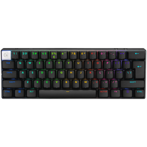 Tastatura Gaming Mecanica Wireless Logitech PRO X 60 LIGHTSPEED, 2.4GHz/Bluetooth, Switch-uri Tactile, Layout US International (Negru)