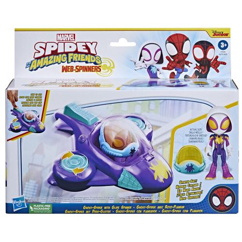 Set de joaca Spidey and his Amazing Friends - Web-Spinners, Masinuta si figurina Ghost Spider