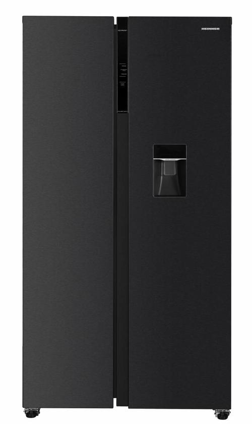 Side by Side Heinner HSBS-HM592NFDXWDE++, 592 l, Clasa E, Display LED Touchscreen, Dozator de apa, Multi Air-Flow, ECO, Lumina LED, H 177 cm (Inox/Antracit)