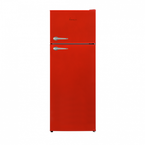 Frigider cu doua usi Fram FDD-VRL212RDE++, 212 l, Clasa E, Less Frost (Rosu)