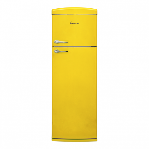 Frigider cu doua usi Fram FDD-VRR311YLE++, 311 l, Clasa E, Lumina LED, Congelare rapida (Galben)