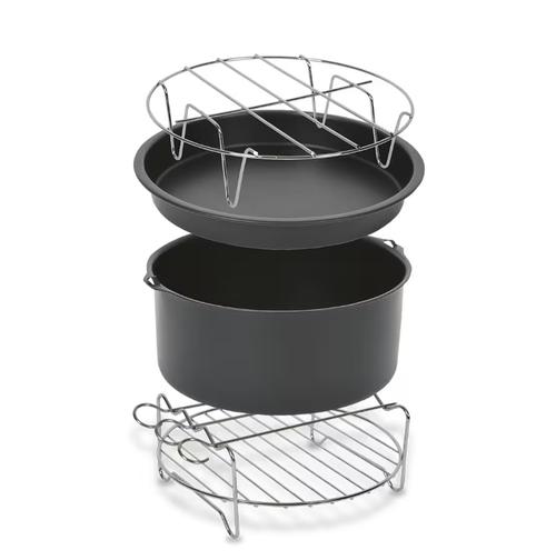 Set accesorii friteuza cu aer cald TEFAL XA112010, 4 buc (Negru/Argintiu)