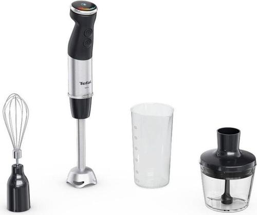 Blender de mana Tefal HB673830, 1000 W, 20 Viteze + Turbo, Vas 0.8 l, Tocator 0.5 l (Negru/Argintiu) Blender de mana Tefal HB673830, 1000 W, 20 Viteze + Turbo, Vas 0.8 l, Tocator 0.5 l (Negru/Argintiu)