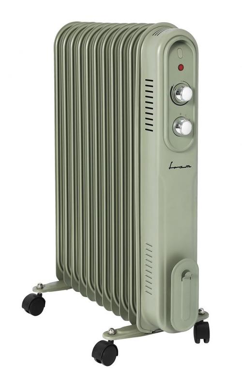 Calorifer electric cu ulei Fram FOH-YR11GR, 11 elementi, 2500 W, 3 setari de temperatura, Termostat ajustabil, Protectie supraincalzire (Verde)