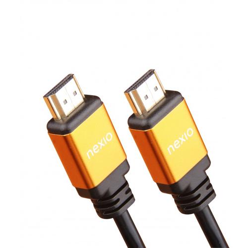 Cablu HDMI V2.1, tata-tata, 8K@60hz, 1080P, Ultra High Speed Ethernet, carcasa metalica, contacte aurite, 3m, Nexio NX-VN-HD50-3M