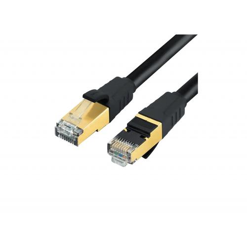 Patchcord SFTP RJ45-RJ45 Cat.7, LSZH, 1m,  EMTEX SFTP-7-1-BK-LSZH-EMT