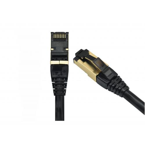 Patchcord FFTP RJ45-RJ45 Cat.8, LSZH, 10m, EMTEX FFTP-8-10-BK-LSZH-EMT