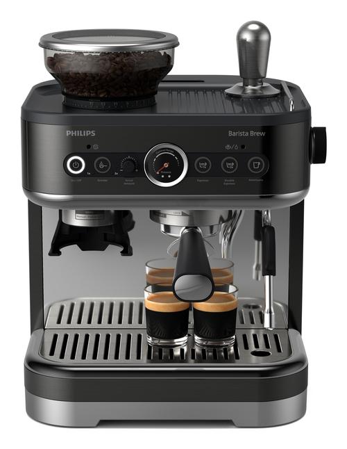 Espressor semi-automat Philips Barista Brew PSA3218/10, 1350 W, 4 buc portfiltre din otel, Rasnita incorporata, 15 setari de macinare, Carafa din otel (Argintiu/Negru) Espressor semi-automat Philips Barista Brew PSA3218/10, 1350 W, 4 buc portfiltre din otel, Rasnita incorporata, 15 setari de macinare, Carafa din otel (Argintiu/Negru)