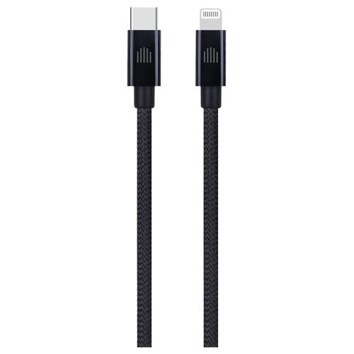 Cablu de date Dviced DV120005, USB-C la Lightning Nylon Textil, 1,25m (Negru)