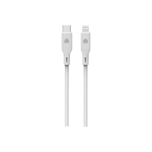 Cablu de date Dviced DV110004, USB-C la Lightning, silicon, 1,25m (Alb)