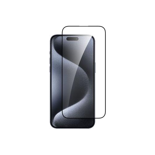 Folie protectie sticla Dviced DV520002, pentru iPhone 15 Pro (Negru/Transparent)