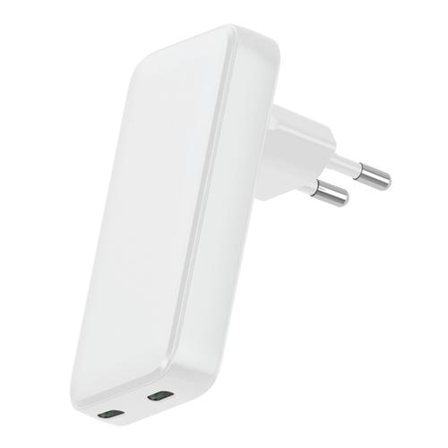 Incarcator retea Dviced Slim DV221001, 45W, GaN, 2 USB-C (Alb)