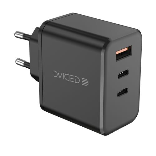 Incarcator retea Dviced DV221012, 65W, GaN, 1 USB-A, 2 USB-C (Negru)