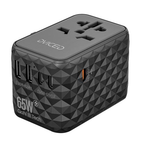 Incarcator retea Dviced Universal DV240001, 65W, GaN, (Negru)