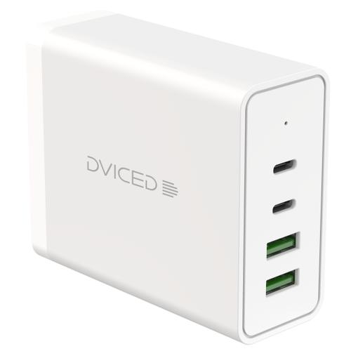 Incarcator retea Dviced Desktop DV211001, 100W, GaN, 2 USB-A, 2 USB-C (Alb)