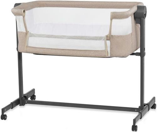 Patut 2 in 1 Kinderkraft  Co Sleeper Neste Up 2, inaltime reglabila, poliester (Bej)