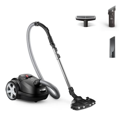 Aspirator cu sac Philips XD8122/10, 900 W, 4 l, Filtru HEPA, Cablu 9 m (Negru) Aspirator cu sac Philips XD8122/10, 900 W, 4 l, Filtru HEPA, Cablu 9 m (Negru)