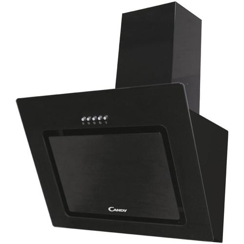 Hota incorporabila decorativa Candy CVMAD60/1N/1, Putere de absorbtie 441 mc/h, 3 trepte de viteza, LED, Clasa C, 60 cm (Sticla Neagra)