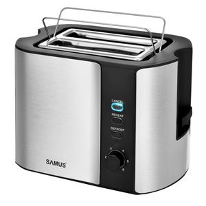 Prajitor de paine Samus FANCY, 800 W, 6 trepte prajire (Inox)