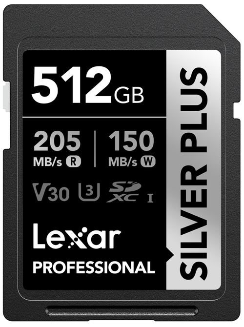 Card de memorie Lexar Professional SILVER Plus 1066x LSDSIPL512G-BNNNG, 512GB, SDXC, UHS-I U3 A2, V30
