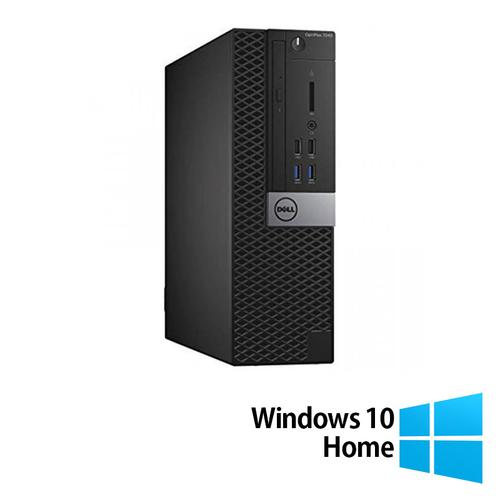 Calculator Sistem PC Refurbished DELL OptiPlex 7040 SFF, Intel Core i3-6100 3.70GHz, 8GB DDR4, 256GB SSD, DVD-ROM + Windows 10 Home
