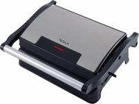 Sandwich maker Tesla GR100BX, 700 W, Placi anti-aderente tip grill 23x14.5 cm (Negru/Inox)