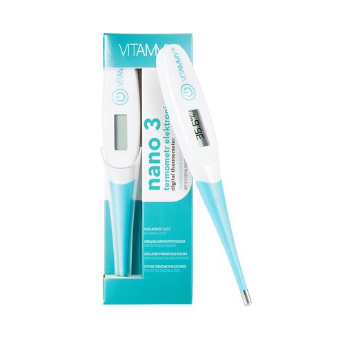 Termometru electronic tip stilou cu varf flexibil Vitammy Nano 3, functie alarma pentru febra