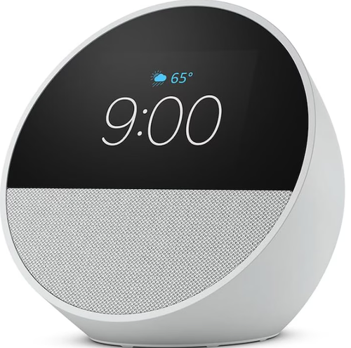 Boxa inteligenta Amazon Echo Spot 2024, Wi-Fi, Bluetooth (Alb) - 0 | YEO