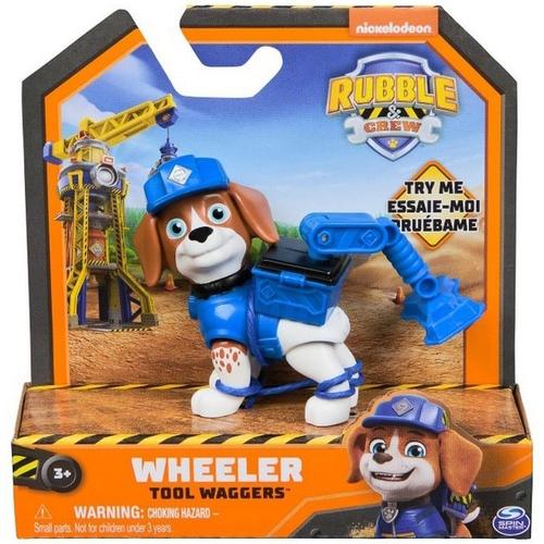 Figurina Paw Patrol Rubble and Crew, Wheeler, 5 cm